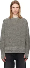 Studio Nicholson Gray Coe Sweater In Navy Twist