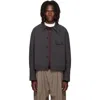 Studio Nicholson Cotton Concealed Placket Overshirt In Gray