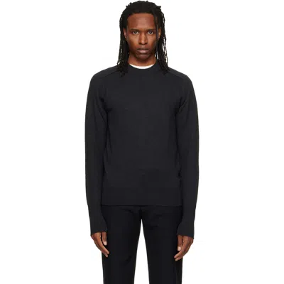Studio Nicholson Gray Jed Sweater In Coal