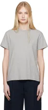 Studio Nicholson T-shirt With Round Neck And Short Sleeves In Grey Marl