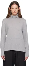 Studio Nicholson Gray Nilo Turtleneck In Light Grey Marl