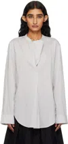 Studio Nicholson Long Sleeve Shirt In Gray
