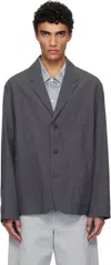 Studio Nicholson Gray Reale Blazer In Thunder