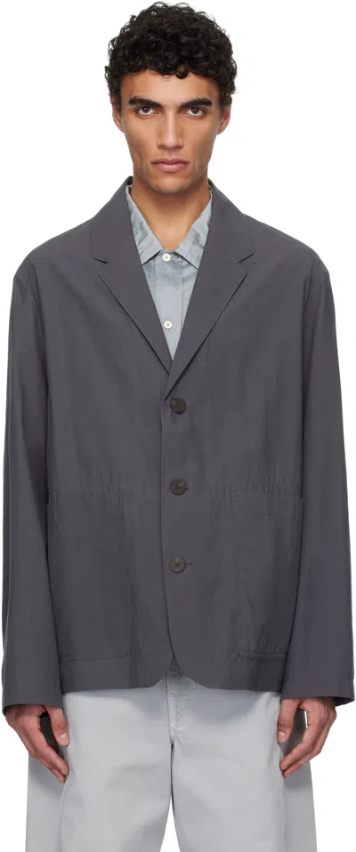 Studio Nicholson Gray Reale Blazer In Thunder