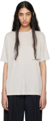Studio Nicholson Gray Rond T-shirt In Bone Grey