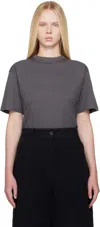 Studio Nicholson Woman Grey T-shirts & Tank Tops In Thunder
