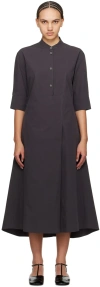 Studio Nicholson Gray Sabo Midi Dress In Asphalt