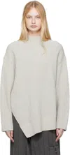 Studio Nicholson Gray Verda Sweater In Grey Marl