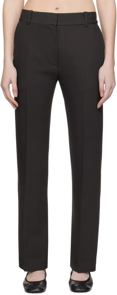 Studio Nicholson Gray Vlore Trousers In Oil
