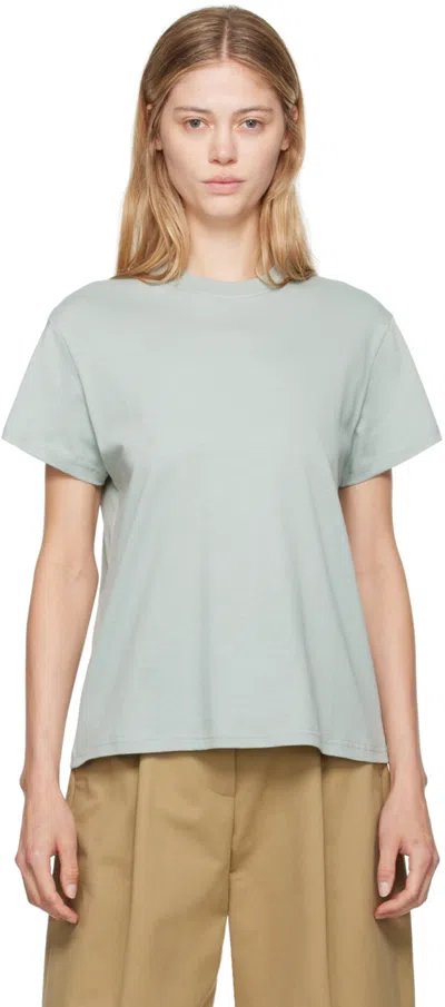 Studio Nicholson Green Marine T-shirt In Glacier Blue
