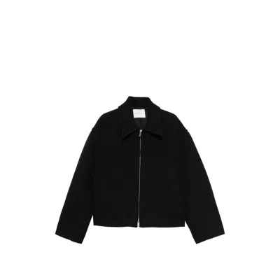Studio Nicholson Grevan Short Wool Coat In Black