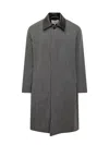 Studio Nicholson Virgin Wool-leather Bryn Coat In Gray