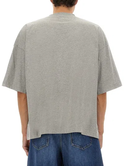 Studio Nicholson Grey Cotton T-shirts In Gray