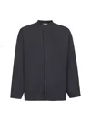 Studio Nicholson Grey Technical Wool Karst Shirt In Black