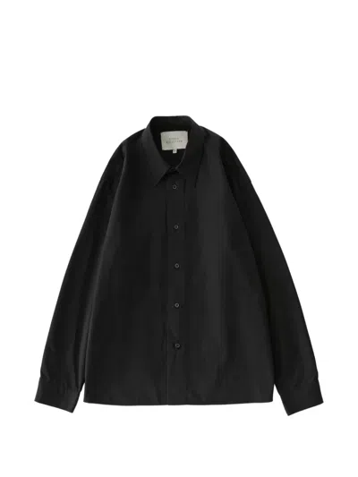 Studio Nicholson Hal Sanded-cotton Shirt In Black
