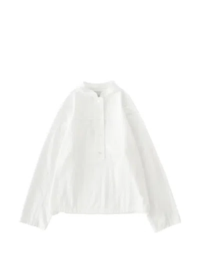 Studio Nicholson "half Placket" Shirt In White