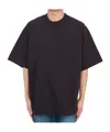 Studio Nicholson Crew Neck Oversized Fit Short Sleeves T-shirt In Black