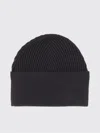 Studio Nicholson Ribbed Texture Folded Cuff Hat In Black