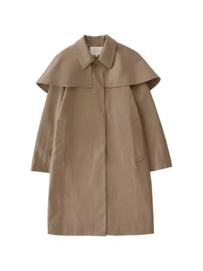 Studio Nicholson Haver Detachable-panel Coat In Brown