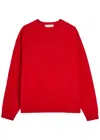 Studio Nicholson Wool Crewneck Sweater With Ribbed Cuffs And Hem In Multi
