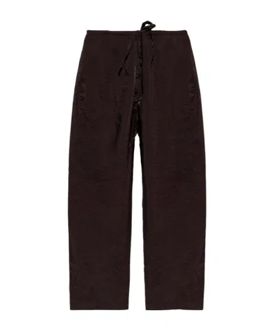 Studio Nicholson Hera Button Tie Trousers In Black