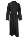 Studio Nicholson High Collar Long Sleeve Dress In Black