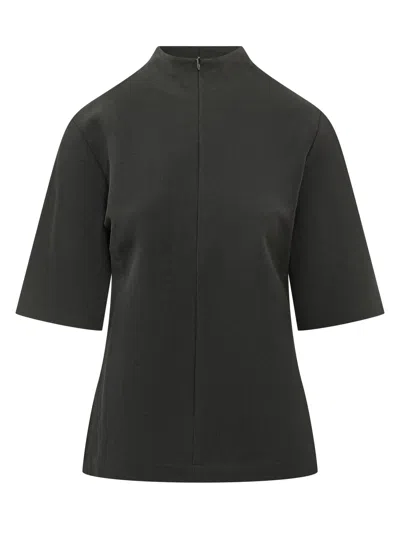Studio Nicholson High Neck Top In Black