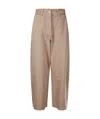 Studio Nicholson Wide Leg Denim Jeans With High Waist In Nude