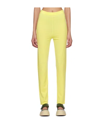 Studio Nicholson High-rise Tailored Tights In Yellow