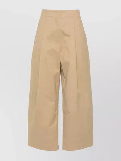 STUDIO NICHOLSON HIGH-WAIST COTTON TWILL WIDE-LEG TROUSERS