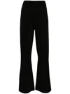 Studio Nicholson High-waist Flared Trousers In Black
