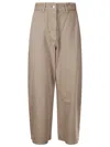 Studio Nicholson Wide Leg Denim Jeans With High Waist In Neutrals