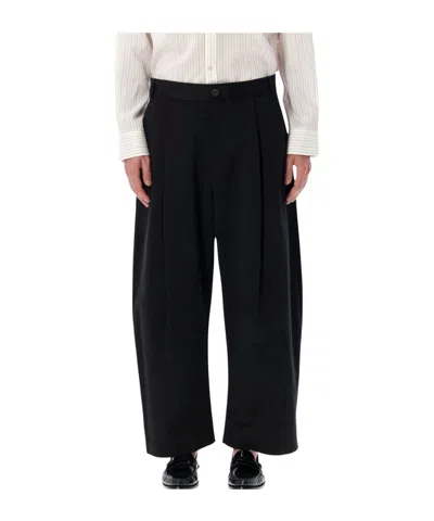 STUDIO NICHOLSON HIGH-WAISTED PLEATED CASUAL PANTS