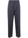 Studio Nicholson Trousers With High Waist And Front Pleats In Blue