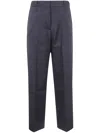 Studio Nicholson Trousers With High Waist And Front Pleats In Blue
