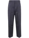 Studio Nicholson Trousers With High Waist And Front Pleats In Darkest Navy