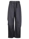 Studio Nicholson High Waisted Trousers With Belt Holes In Black