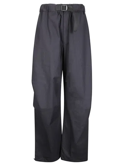 Studio Nicholson High Waisted Trousers With Belt Holes In Black