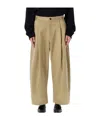 Studio Nicholson Pleated Chino Trousers Featuring Belt Loops In Neutral