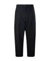 Studio Nicholson High-waisted Wide-leg Trousers In Black