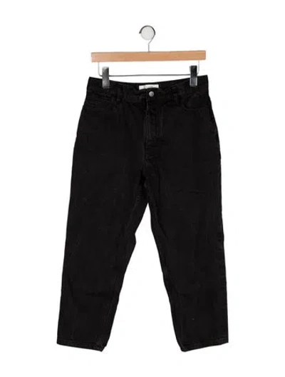 Pre-owned Studio Nicholson High-rise Straight Leg Jeans In Black