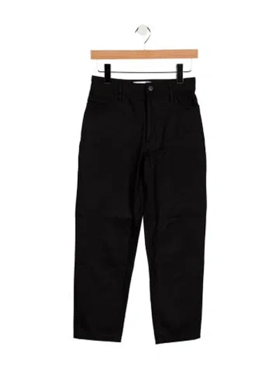 Pre-owned Studio Nicholson High-rise Straight Leg Jeans In Black