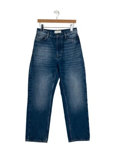 Pre-owned Studio Nicholson High-rise Straight Leg Jeans In Blue