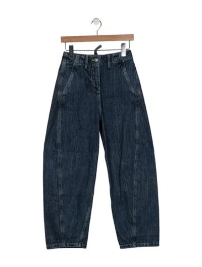 Pre-owned Studio Nicholson High-rise Straight Leg Jeans In Blue