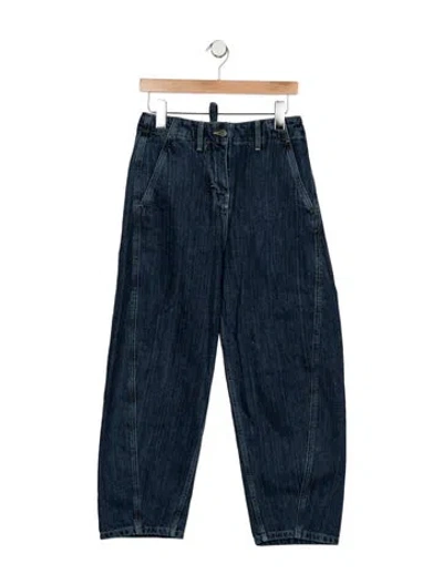 Pre-owned Studio Nicholson High-rise Straight Leg Jeans In Blue
