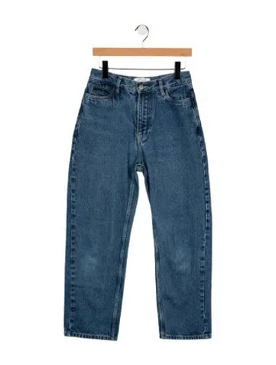 Pre-owned Studio Nicholson High-rise Straight Leg Jeans In Blue