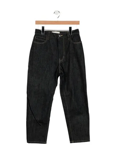 Pre-owned Studio Nicholson High-rise Straight Leg Jeans In Blue