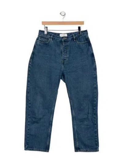 Pre-owned Studio Nicholson High-rise Straight Leg Jeans In Blue