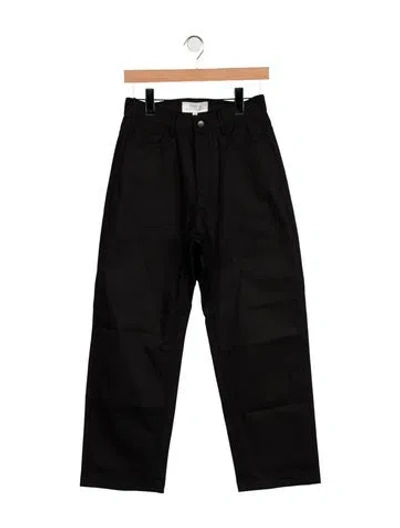 Pre-owned Studio Nicholson High-rise Wide Leg Jeans In Black