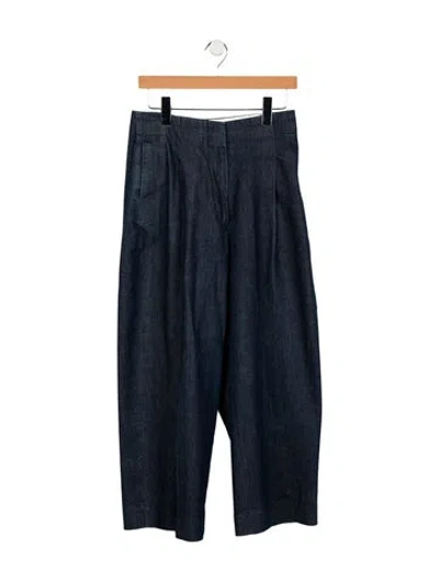 Pre-owned Studio Nicholson High-rise Wide Leg Jeans In Blue